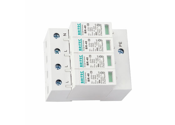 Ogranicznik przepięć 40kA 4P 275V Typu 2 SPD dla trójfazowego systemu TN-S