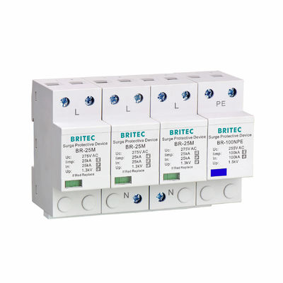 BR-25M 3P+1NPE 25kA T1+T2 Arrester Przesilenia B+C Nisko napięcie 3 fazy Protector Przesilenia