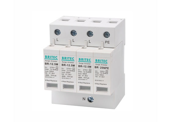 Kompaktowy trójfazowy ogranicznik przepięć klasy B + C SPD 12,5 kA 3P + NPE