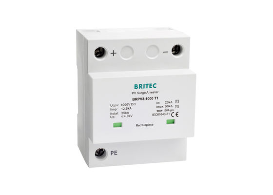 BRPV3 T1 Błyskawica PV Arrester 10 / 350 μs Prąd impulsowy Błyskawicy
