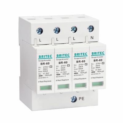 BR275-60 2P 2P ac SPD 60kA 2P Jednofazowe urządzenie ochronne przed prądem napięciowym (SPD)