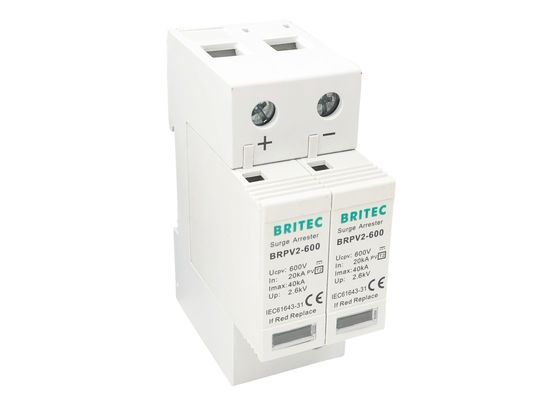 Wtykowy 2-biegunowy ogranicznik przepięć słonecznych 600 V do falownika słonecznego