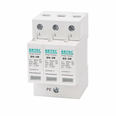 Odgromniki 5kA 3P 320Vac Typ 1+2 Urządzenie przeciwprzepięciowe AC / Seria I+II / Klasa B+C